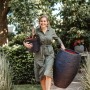 Capi Jarrón Nature Rib elegante Deluxe negro 45x72 cm de , Maceteros y jardineras - Ref: Foro24-434834, Precio: 189,41 €, Des...