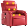 Sillón de masaje reclinable cuero sintético rojo de , Sillones - Ref: Foro24-373498, Precio: 220,74 €, Descuento: %