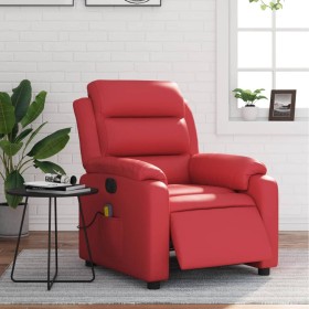 Sillón de masaje reclinable eléctrico de cuero artificial rojo de , Sillones - Ref: Foro24-3205040, Precio: 264,69 €, Descuen...