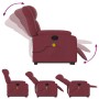 Sillón reclinable de masaje elevable tela rojo tinto de , Sillones - Ref: Foro24-3205331, Precio: 298,11 €, Descuento: %