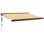 Toldo retráctil aluminio y tela blanco y amarillo 3x2,5 m de , Toldos - Ref: Foro24-3154606, Precio: 509,13 €, Descuento: %