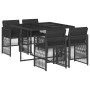 Set de muebles jardín 5 pzas con cojines ratán sintético negro de , Conjuntos de jardín - Ref: Foro24-3210895, Precio: 264,58...