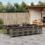 Set comedor de jardín con cojines 13 pzas ratán sintético gris de , Conjuntos de jardín - Ref: Foro24-3210944, Precio: 844,98...