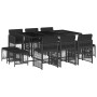 Set de comedor jardín 11 pzas con cojines ratán sintético negro de , Conjuntos de jardín - Ref: Foro24-3210967, Precio: 482,2...