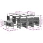 Set de comedor jardín 11 pzas con cojines ratán sintético negro de , Conjuntos de jardín - Ref: Foro24-3210967, Precio: 482,2...