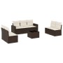 Set sofás de jardín 8 piezas y cojines ratán sintético marrón de , Sofás modulares de exterior - Ref: Foro24-3251180, Precio:...