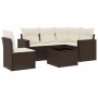 Set sofás de jardín 6 piezas y cojines ratán sintético marrón de , Sofás modulares de exterior - Ref: Foro24-3251320, Precio:...
