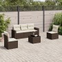 Set sofás de jardín 6 piezas y cojines ratán sintético marrón de , Sofás modulares de exterior - Ref: Foro24-3251140, Precio:...