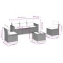 Set sofás de jardín 6 piezas y cojines ratán sintético marrón de , Sofás modulares de exterior - Ref: Foro24-3251140, Precio:...