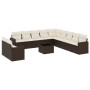 Set de sofás de jardín y cojines 12 pzas ratán sintético marrón de , Sofás modulares de exterior - Ref: Foro24-3251540, Preci...