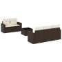Set sofás de jardín 6 piezas y cojines ratán sintético marrón de , Conjuntos de jardín - Ref: Foro24-3218693, Precio: 407,13 ...