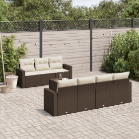 Set sofás de jardín 8 piezas y cojines ratán sintético marrón de , Conjuntos de jardín - Ref: Foro24-3218723, Precio: 504,39 ...