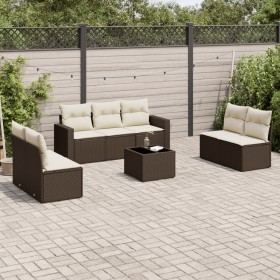 Set sofás de jardín 8 piezas y cojines ratán sintético marrón de , Conjuntos de jardín - Ref: Foro24-3218833, Precio: 476,05 ...