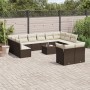 Set de sofás de jardín con cojines 13 piezas ratán PE marrón de , Conjuntos de jardín - Ref: Foro24-3250282, Precio: 889,30 €...