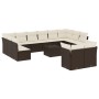 Set de sofás de jardín con cojines 13 piezas ratán PE marrón de , Conjuntos de jardín - Ref: Foro24-3250282, Precio: 889,30 €...