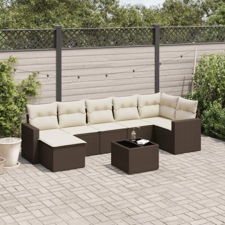 Set sofás de jardín 8 piezas y cojines ratán sintético marrón de , Conjuntos de jardín - Ref: Foro24-3219283, Precio: 509,94 ...