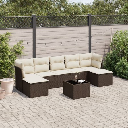 Set sofás de jardín 8 piezas y cojines ratán sintético marrón de , Conjuntos de jardín - Ref: Foro24-3249882, Precio: 450,58 ...