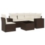 Set sofás de jardín 6 piezas y cojines ratán sintético marrón de , Conjuntos de jardín - Ref: Foro24-3254920, Precio: 429,08 ...