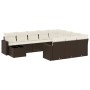 Set de sofás de jardín 11 pzas cojines ratán sintético marrón de , Sofás modulares de exterior - Ref: Foro24-3251870, Precio:...