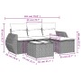 Set comedor de jardín 5 piezas y cojines ratán sintético marrón de , Conjuntos de jardín - Ref: Foro24-3253620, Precio: 331,2...