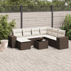 Set sofás de jardín 8 piezas y cojines ratán sintético marrón de , Conjuntos de jardín - Ref: Foro24-3254050, Precio: 510,08 ...