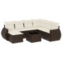 Set sofás de jardín 8 piezas y cojines ratán sintético marrón de , Conjuntos de jardín - Ref: Foro24-3254050, Precio: 510,08 ...