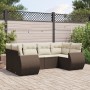 Set sofás de jardín 6 piezas y cojines ratán sintético marrón de , Conjuntos de jardín - Ref: Foro24-3254120, Precio: 466,55 ...