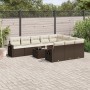 Set de sofás de jardín 11 pzas cojines ratán sintético marrón de , Conjuntos de jardín - Ref: Foro24-3253040, Precio: 687,04 ...