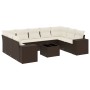 Set de sofás de jardín 10 pzas y cojines ratán sintético marrón de , Conjuntos de jardín - Ref: Foro24-3255350, Precio: 674,4...