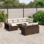 Set de sofás de jardín 11 pzas cojines ratán sintético marrón de , Sofás modulares de exterior - Ref: Foro24-3261303, Precio:...