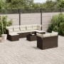 Set de sofás de jardín 10 pzas y cojines ratán sintético marrón de , Conjuntos de jardín - Ref: Foro24-3218323, Precio: 623,5...