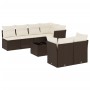 Set sofás de jardín 8 piezas y cojines ratán sintético marrón de , Conjuntos de jardín - Ref: Foro24-3217303, Precio: 543,24 ...