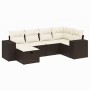 Set sofás de jardín 6 piezas y cojines ratán sintético marrón de , Conjuntos de jardín - Ref: Foro24-3264419, Precio: 408,19 ...