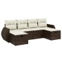 Set sofás de jardín 6 piezas y cojines ratán sintético marrón de , Conjuntos de jardín - Ref: Foro24-3264169, Precio: 369,76 ...