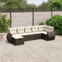 Juego de sofás de jardín 7 piezas con cojines ratán PE marrón de , Conjuntos de jardín - Ref: Foro24-3264129, Precio: 487,30 ...