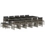 Set comedor de jardín con cojines 15 pzas ratán sintético gris de , Conjuntos de jardín - Ref: Foro24-3210992, Precio: 811,38...