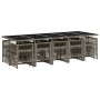 Set comedor de jardín con cojines 15 pzas ratán sintético gris de , Conjuntos de jardín - Ref: Foro24-3210992, Precio: 811,38...