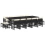 Set comedor de jardín con cojines 15 pzas ratán sintético negro de , Conjuntos de jardín - Ref: Foro24-3210990, Precio: 791,9...