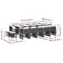 Set comedor de jardín con cojines 15 pzas ratán sintético negro de , Conjuntos de jardín - Ref: Foro24-3210990, Precio: 791,9...