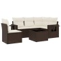 Set sofás de jardín 6 piezas y cojines ratán sintético marrón de , Conjuntos de jardín - Ref: Foro24-3252520, Precio: 420,32 ...