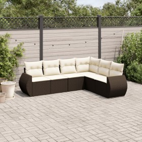 Set sofás de jardín 6 piezas y cojines ratán sintético marrón de , Conjuntos de jardín - Ref: Foro24-3253750, Precio: 432,26 ...