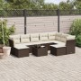 Set de sofás de jardín 10 pzas y cojines ratán sintético marrón de , Conjuntos de jardín - Ref: Foro24-3218583, Precio: 586,5...