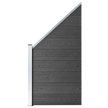 Panel de valla WPC negro 95x(105-180) cm de vidaXL, Paneles de vallas - Ref: Foro24-148974, Precio: 115,72 €, Descuento: %