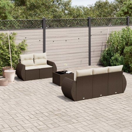 Set sofás de jardín 6 piezas y cojines ratán sintético marrón de , Conjuntos de jardín - Ref: Foro24-3253440, Precio: 467,60 ...