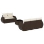 Set sofás de jardín 6 piezas y cojines ratán sintético marrón de , Conjuntos de jardín - Ref: Foro24-3253440, Precio: 467,60 ...