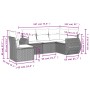 Set comedor de jardín 5 piezas y cojines ratán sintético marrón de , Conjuntos de jardín - Ref: Foro24-3253710, Precio: 382,0...