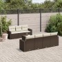 Set sofás de jardín 8 piezas y cojines ratán sintético marrón de , Sofás modulares de exterior - Ref: Foro24-3251070, Precio:...