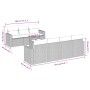 Set sofás de jardín 8 piezas y cojines ratán sintético marrón de , Sofás modulares de exterior - Ref: Foro24-3251070, Precio:...