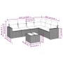 Juego de sofás de jardín 7 piezas con cojines ratán PE marrón de , Sofás modulares de exterior - Ref: Foro24-3251360, Precio:...