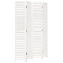 Biombo separador de 4 paneles madera maciza Paulownia blanco de , Divisores de ambientes - Ref: Foro24-358836, Precio: 142,97...